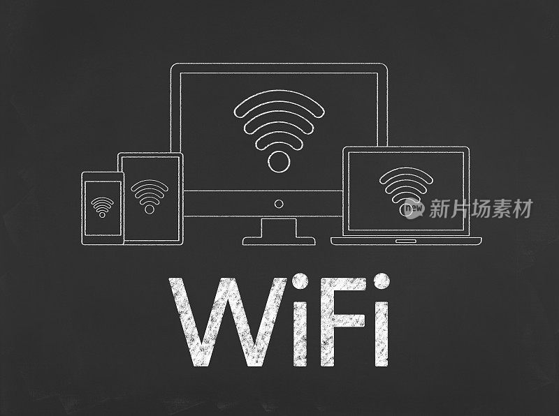 WiFi -商业黑板背景